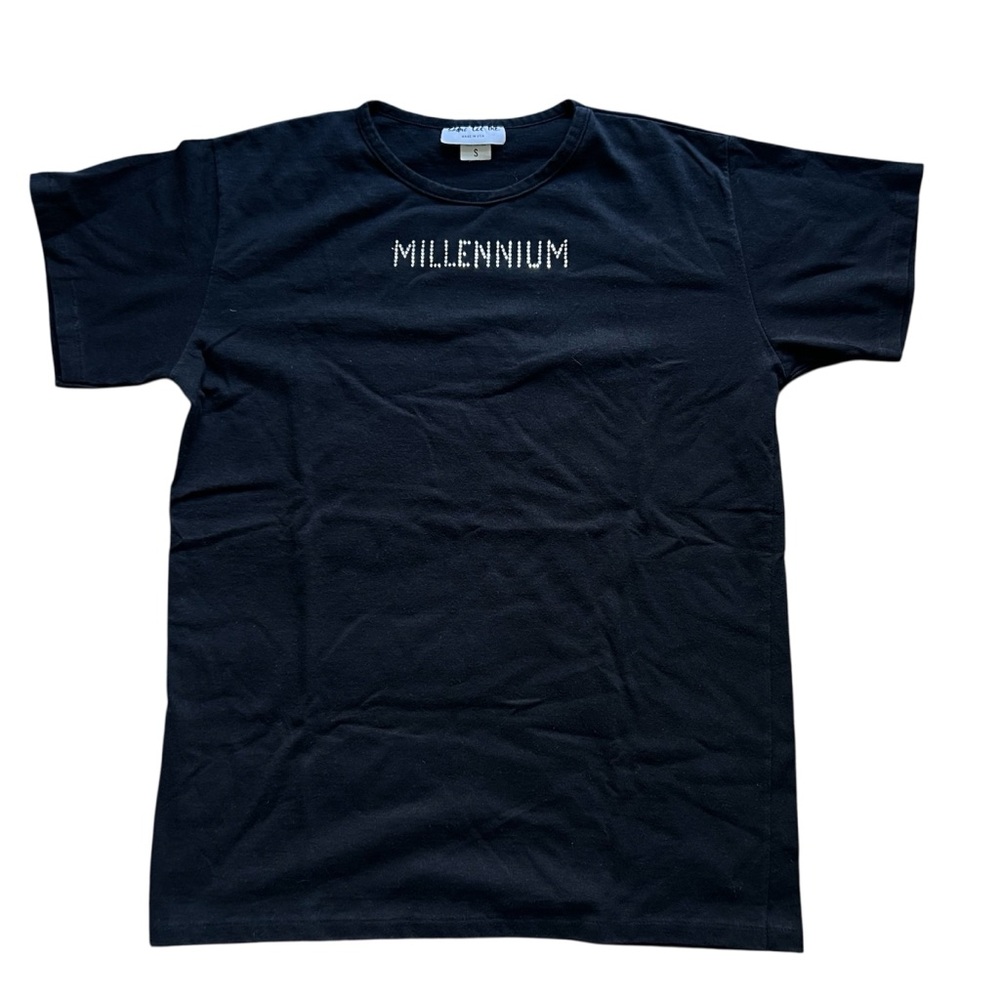 Black Short Sleeve y2k Rhinestone Tee